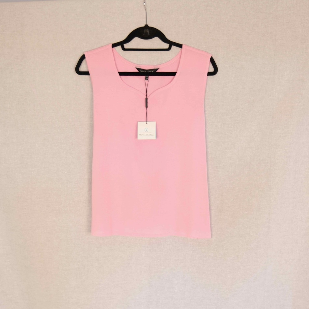 Ming Wang Tank Top Pink Petite XL New
